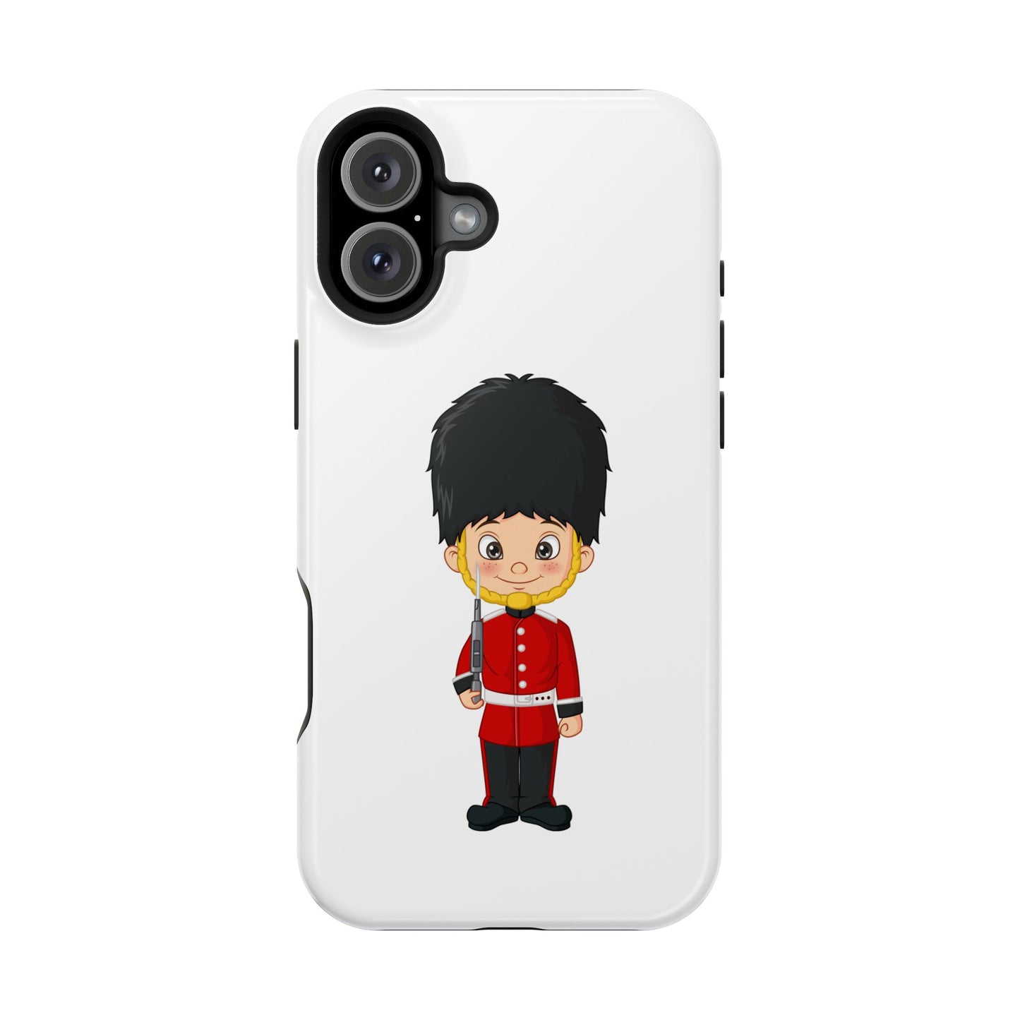 Cute Cartoon Soldier Magnetic Tough Case, Kid's Phone Cover, Fun Gift for Children, Birthday Present, Youth Accessories, Durable Protection