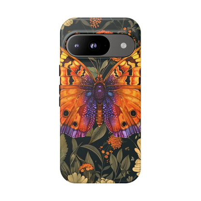 Butterfly Phone Case, Tough Cases for Nature Lovers, Vibrant Floral Design, Gift for Her, Cute Phone Accessories, Butterfly Artwork