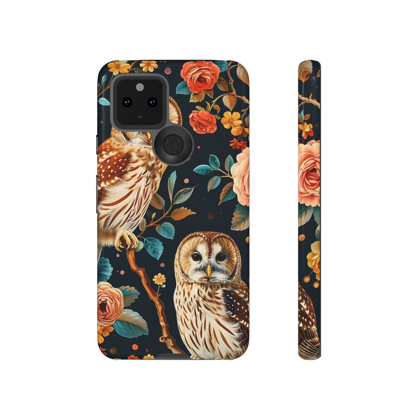 Owl Phone Case with Floral Design, Tough Phone Cover for Nature Lovers, Gift for Bird Enthusiasts, Stylish Protection for Smartphones, [...]