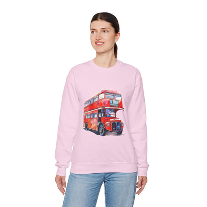 Unisex Heavy Blend™ Crewneck Sweatshirt - Iconic Journeys - London’s Red Double-Decker
