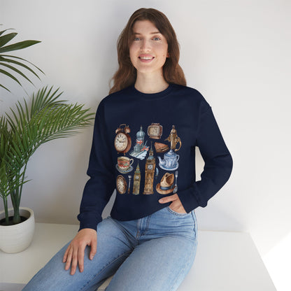 Unisex Heavy Blend™ Crewneck Sweatshirt - Classic England - A Collection of Iconic Imagery