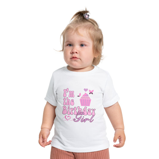 Birthday Girl Baby T-Shirt - Cute Cupcake Design for Celebrating Special Days