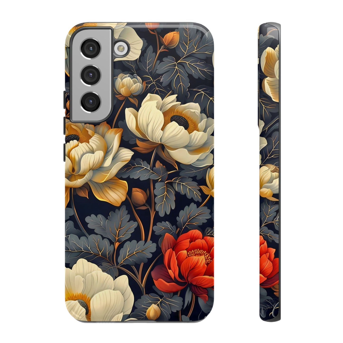Floral Phone Case - Tough Cases, Stylish Mobile Cover, Flower Design, Holiday Gift, Trendy Accessory, Eco-Friendly Case