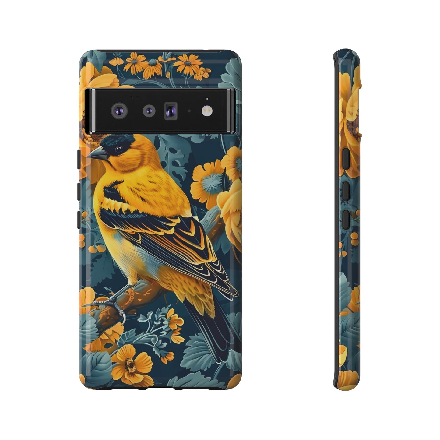 Colorful Bird Phone Case, Tough Phone Cover, Floral Phone Accessories, Nature Lover Gift, Unique Smartphone Case, Birthday Present