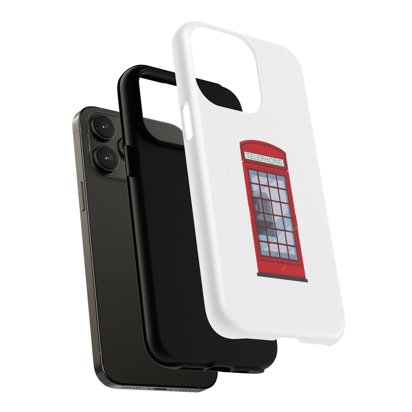 Vintage Phone Booth Magnetic Case, Tough Phone Cover, Unique Gift for Travelers, Retro Phone Accessories, Fun Custom Case