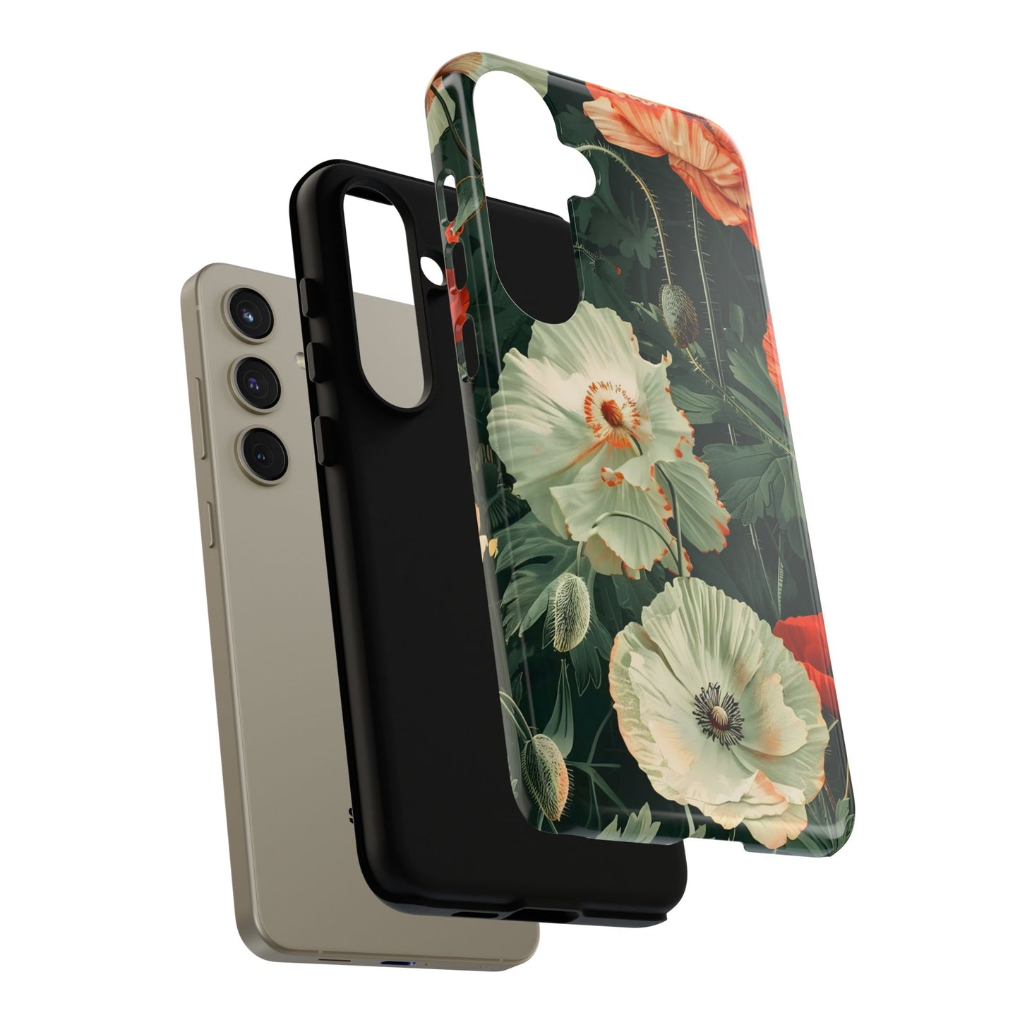 Floral Phone Case - Tough Cases, Botanical Design, Gift for Friends, Trendy Mobile Cover, Personalized Phone Accessory