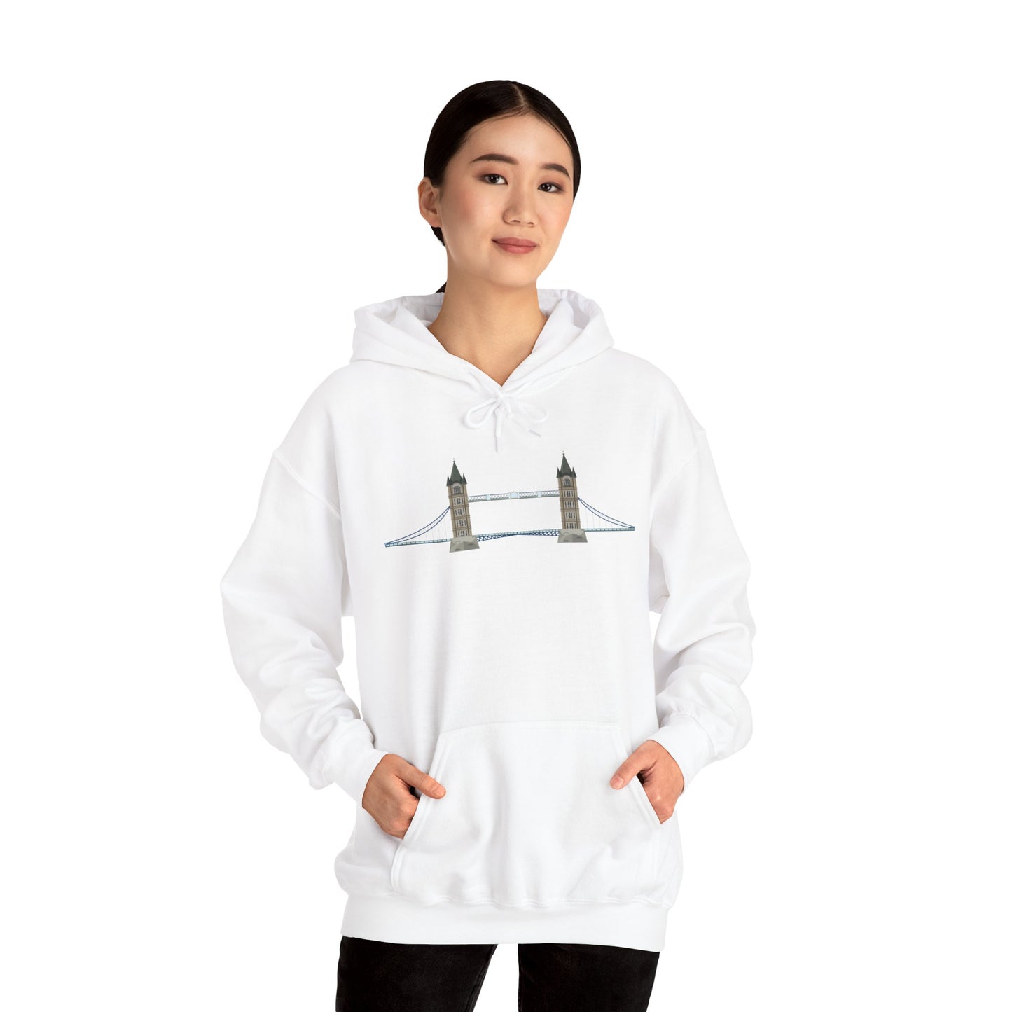 Unisex Heavy Blend™ Hooded Sweatshirt - Tower Bridge - Iconic London Landmark