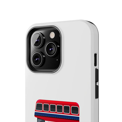 London Double-Decker Bus Tough Phone Case - Durable Design for Adventurers and Travelers