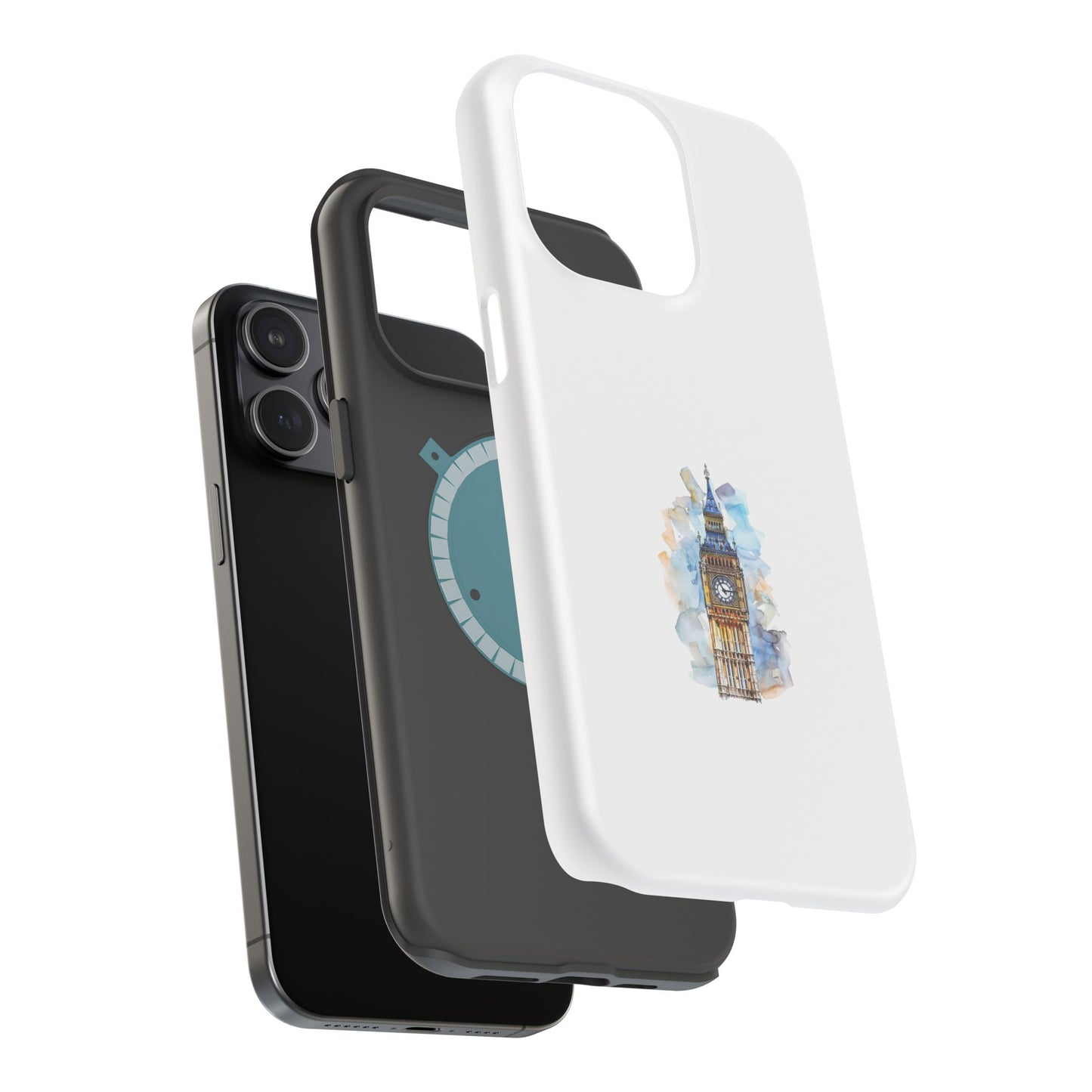 Artistic Magnetic Phone Cases with Iconic Designs, Unique Cell Phone Cover, London Tower Case, Gift for Travelers, Customizable Art Cases