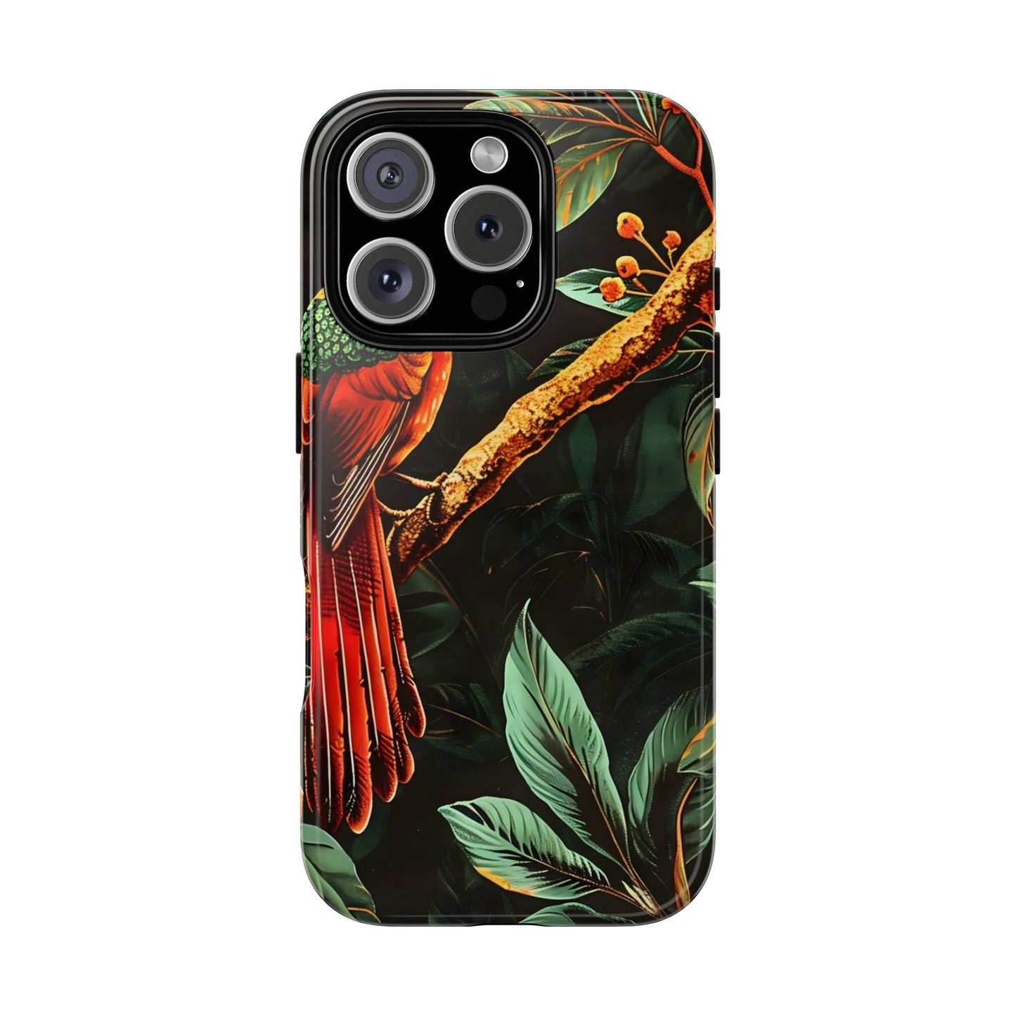 Tough Cases for Nature Lovers, Tropical Bird Phone Case, Eco-Friendly Cover, Gift for Bird Watchers, Vibrant Floral Design