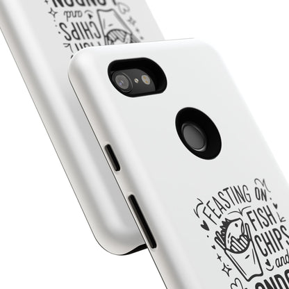 London Fish & Chips Phone Case, Tough Cases with Fun Design for Food Lovers, Unique Gift for Travelers, Cell Phone Accessories