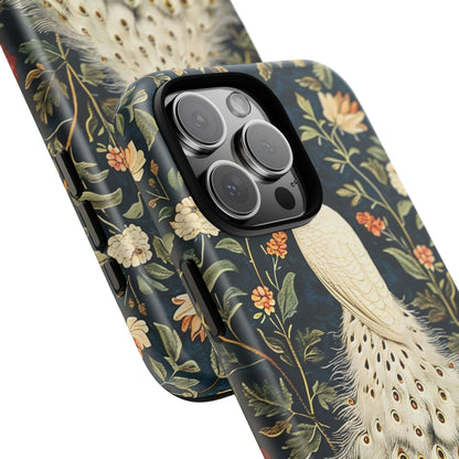 Elegant Peacock Phone Case, Floral Phone Cover, Tough Cases, Stylish Tech Gift, Nature Lover Accessory, Birthday Gift