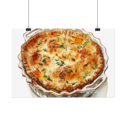 Delicious Quiche Rolled Posters for Kitchen Decor, Culinary Art, Foodie Wall Art, Gift for Chefs, Cooking Enthusiasts, Home Decor