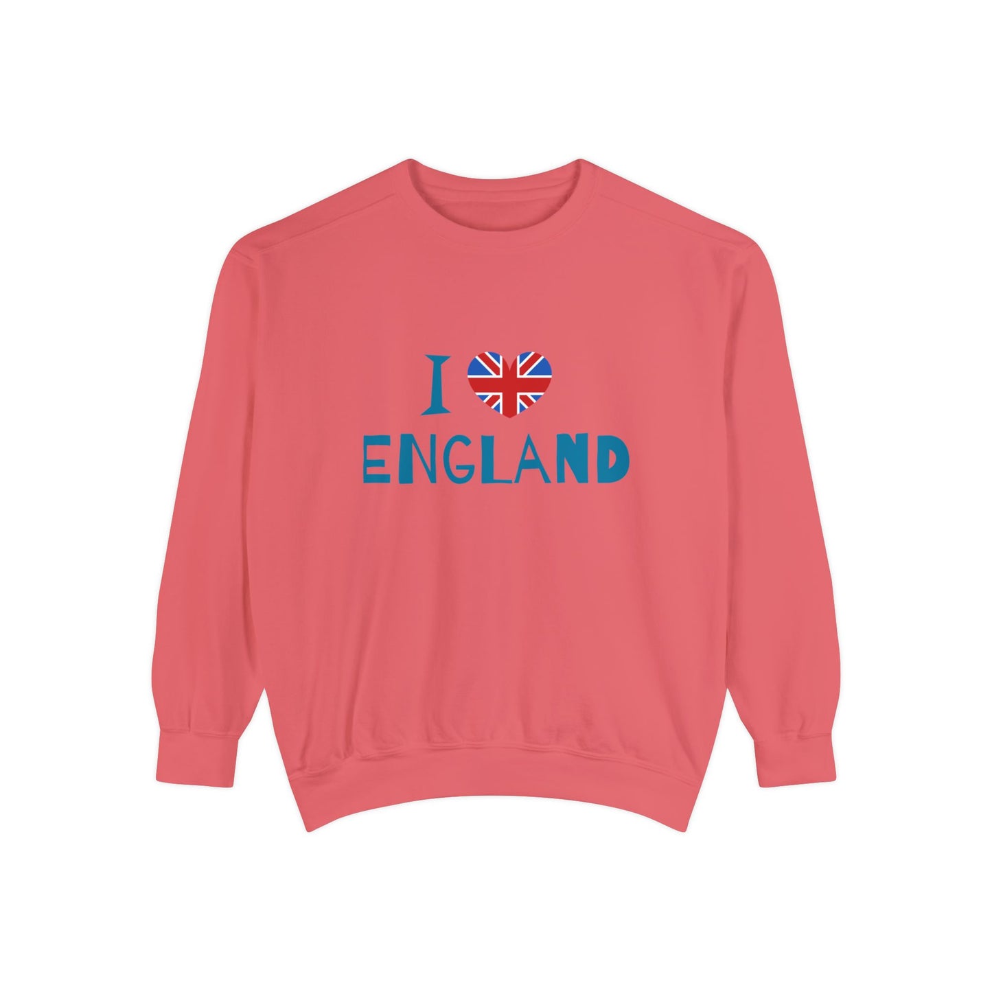 Unisex Garment-Dyed Sweatshirt Relaxed - I Love England