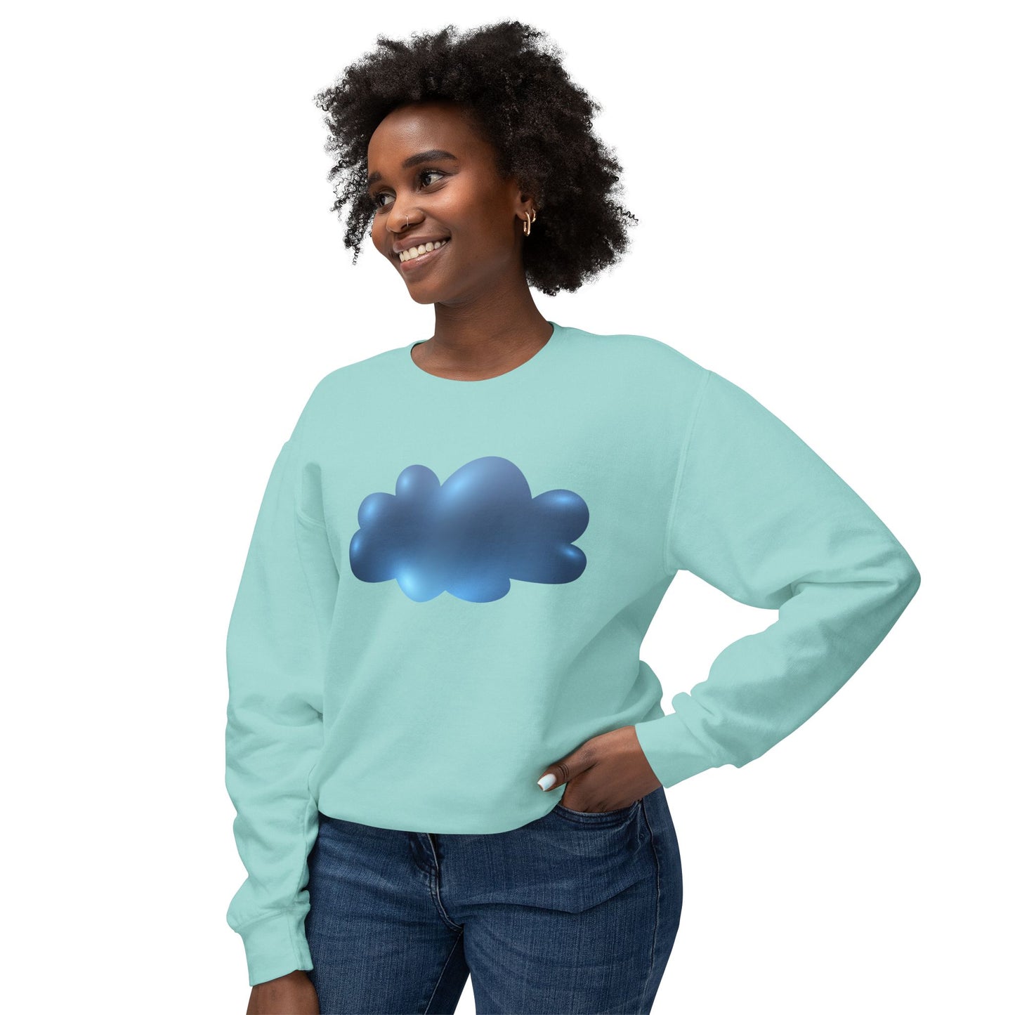 Unisex Lightweight Crewneck Sweatshirt - Serene Cloudscape