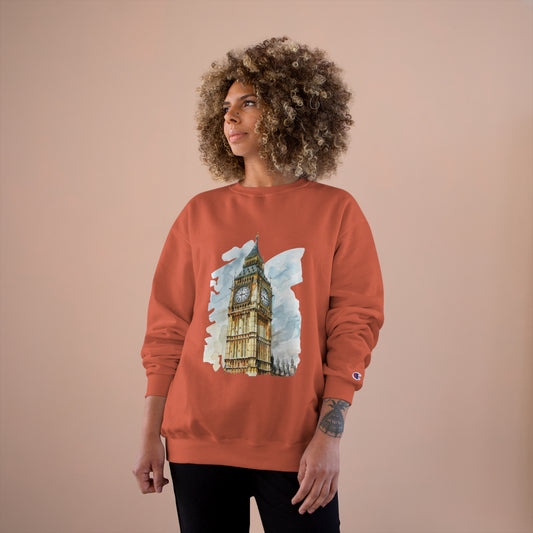 Champion Sweatshirt - Iconic Big Ben Clock Tower Design - London Landmark