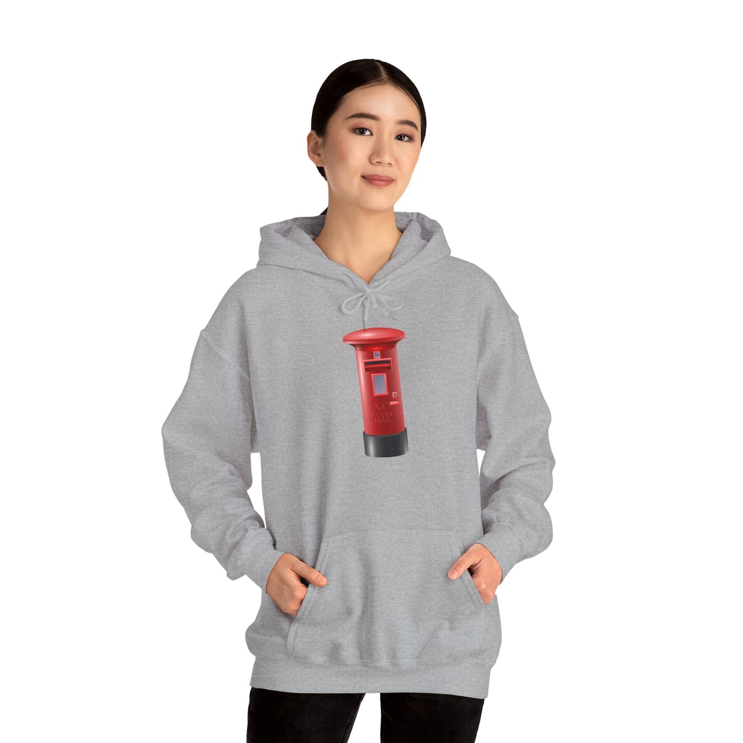 Unisex Heavy Blend™ Hooded Sweatshirt - Classic UK Royal Mailbox Design