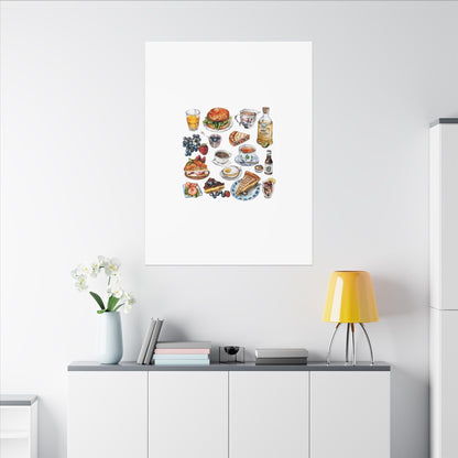 Breakfast Feast Canvas Print, Food Art, Kitchen Decor, Gifting for Food Lovers, Brunch Vibes, Wall Art