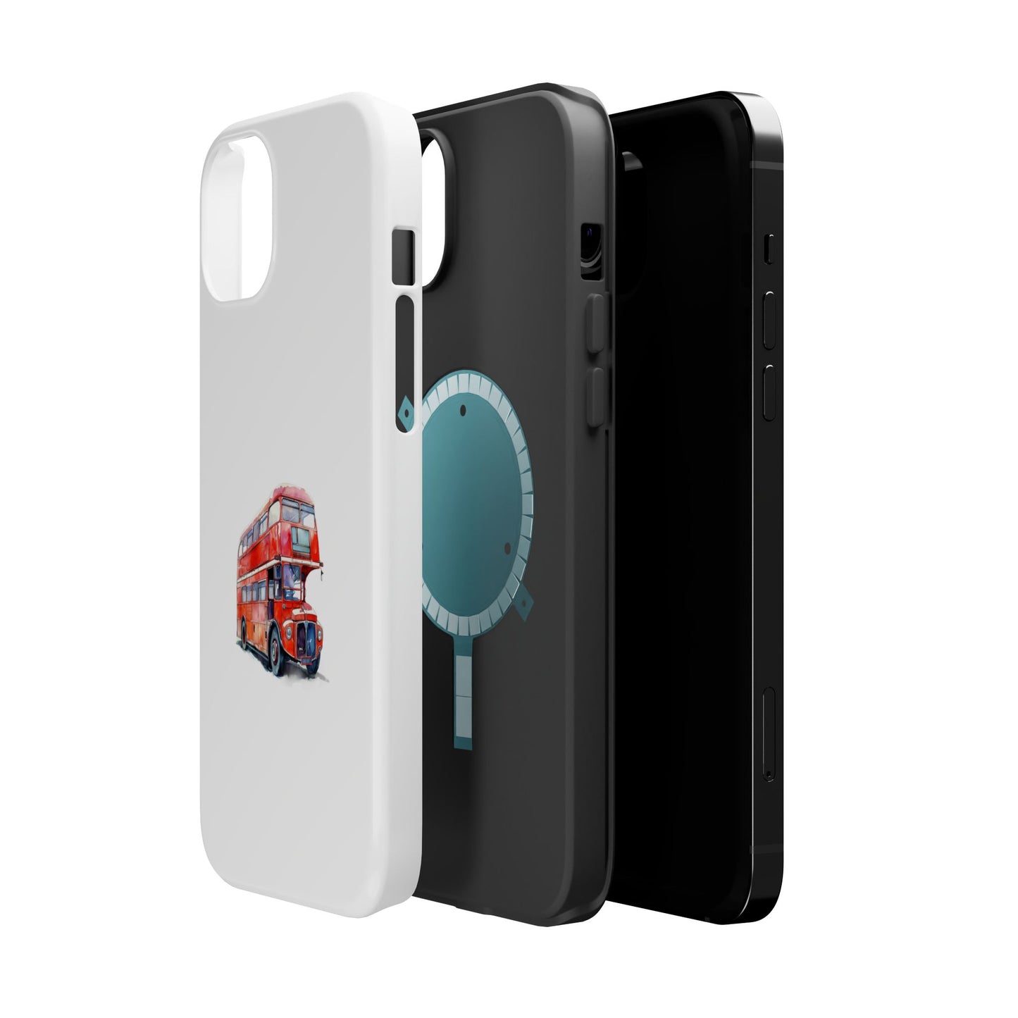 Stylish Magnetic Phone Cases | London Bus Design, Unique Gift for Travelers, Durable Protection, Trendy Accessories, Phone Covers