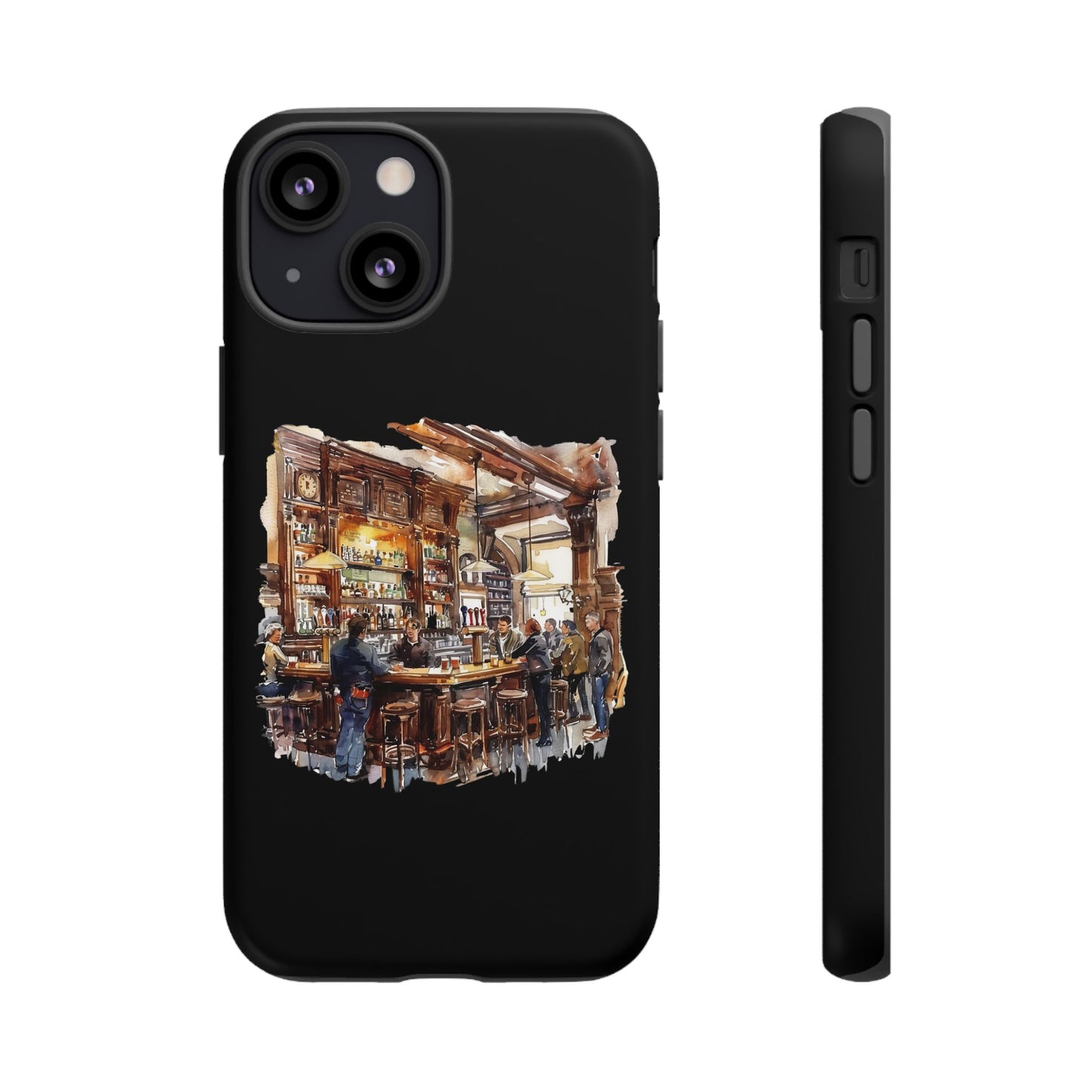 Artistic Phone Case - Cozy Pub Vibe, Trendy Smartphone Accessory, Gift for Friends, Modern Design, Durable Protection