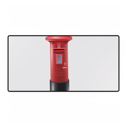 Vintage-Inspired Desk Mats for Home Office, Unique Mouse Pad, Workstation Decor, Gift for Postal Workers, Red Postbox Design