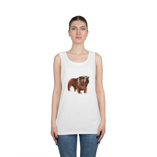 Unisex Heavy Cotton Tank Top - Adorable British Dog