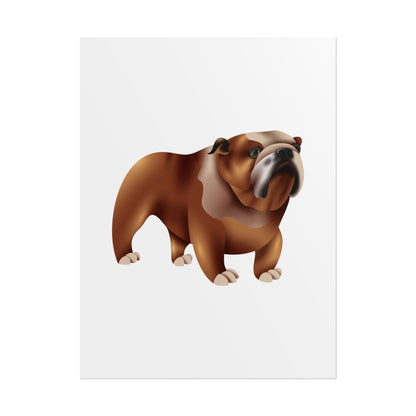 Bulldog Rolled Poster Art | Dog Lover’s Wall Decor | Unique Gift for Pet Owners | Living Room or Office Decor