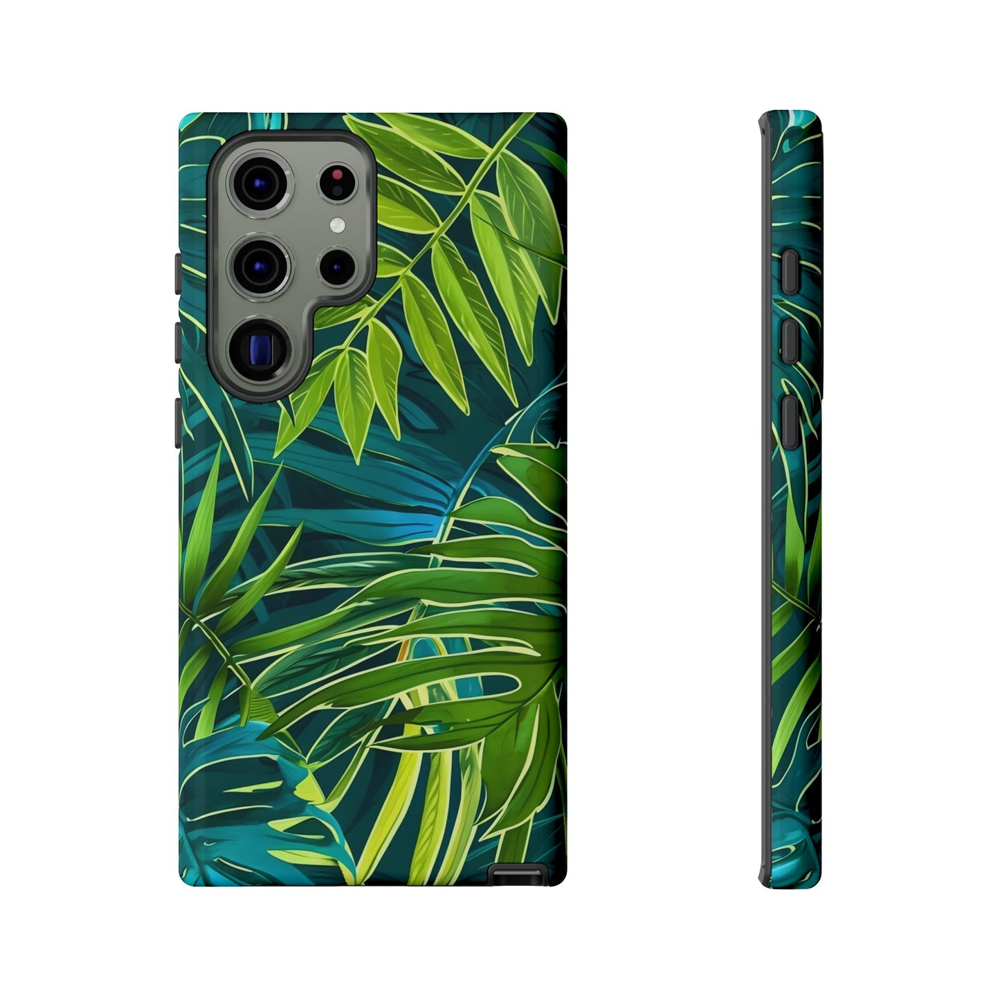 Tropical Phone Case - Durable Green Leaf Design, Eco-Friendly Gift, Trendy Accessory, Nature Lover's Case, Summer Vibes