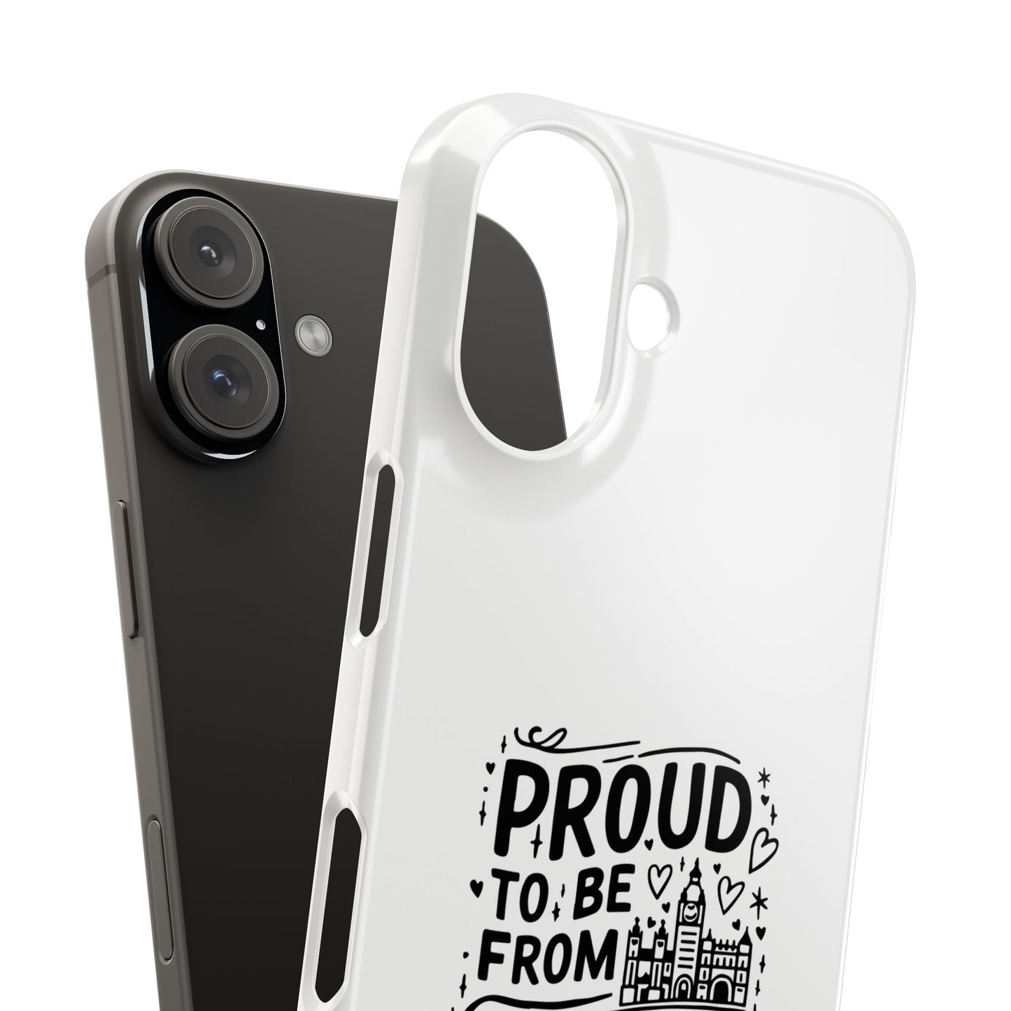 Proud to Be from London Slim Phone Case, City Pride Accessory, Gift for London Lovers, Travel Souvenir, Unique Phone Cover