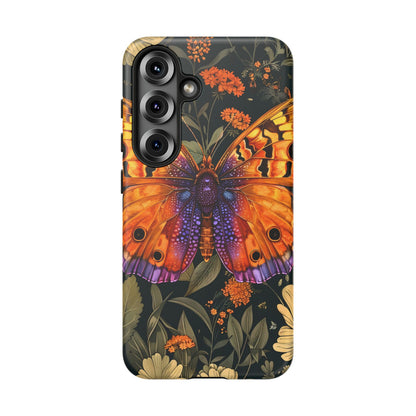 Butterfly Phone Case, Tough Cases for Nature Lovers, Vibrant Floral Design, Gift for Her, Cute Phone Accessories, Butterfly Artwork
