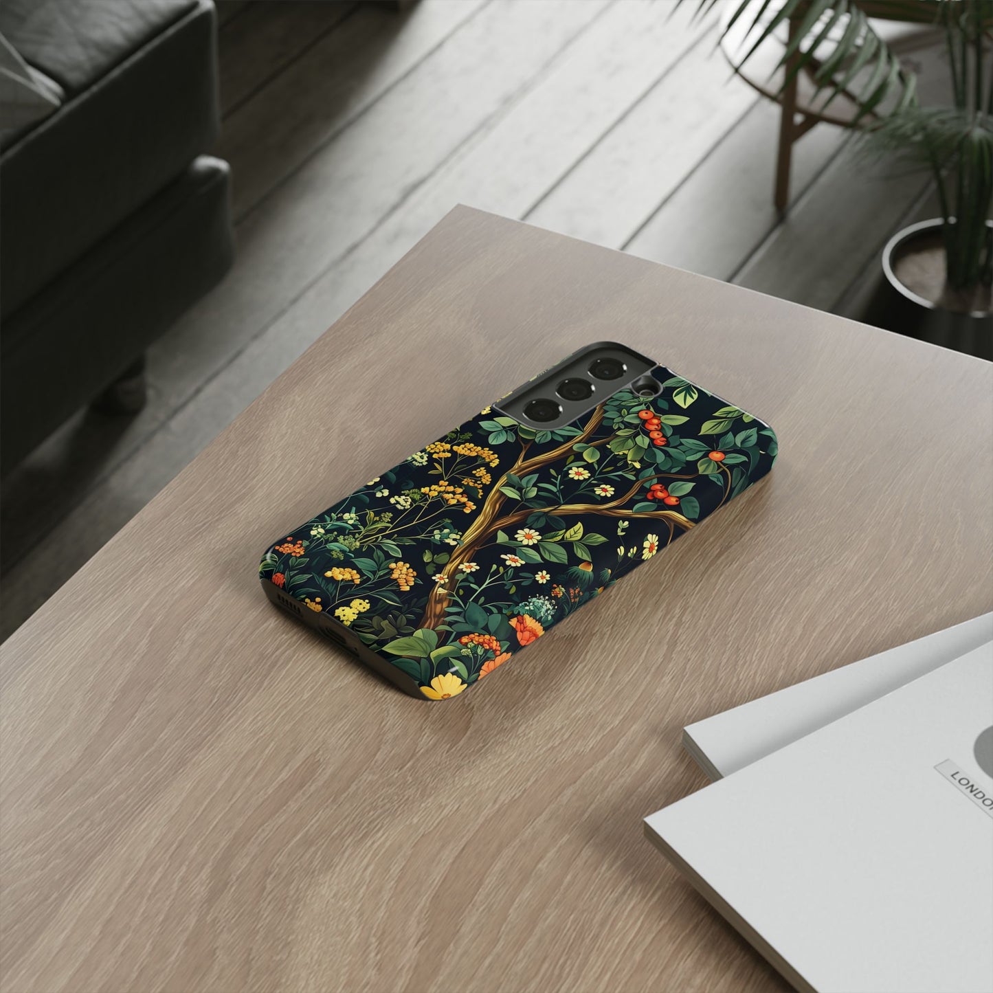 Floral iPhone Case, Nature Inspired Tough Case, Botanical Phone Cover, Eco-Friendly Gift, Unique Floral Design