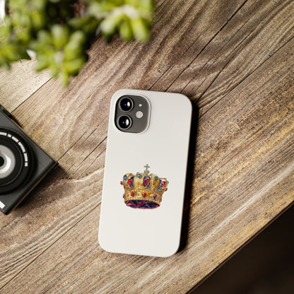 Royal Crown Slim Phone Cases | Elegant Phone Cover, Gifts for Her, Phone Accessories, Holiday Gift, Unique Design
