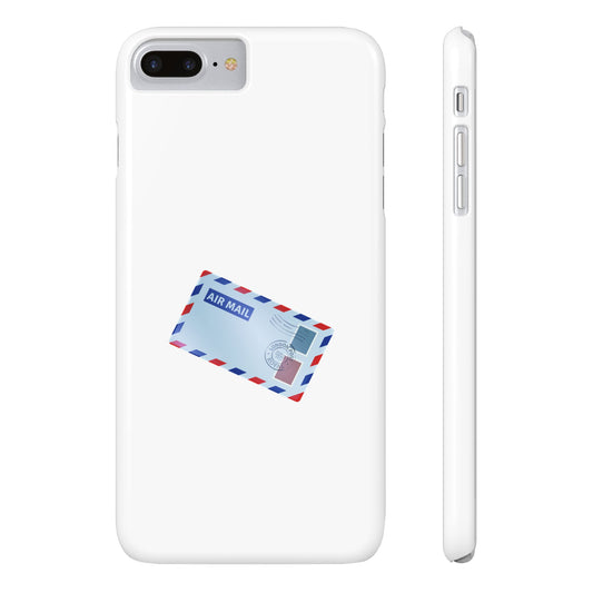 Vintage Air Mail Slim Phone Cases, Cute Phone Cover, Gift for Travelers, Retro Aesthetic, Postage Design