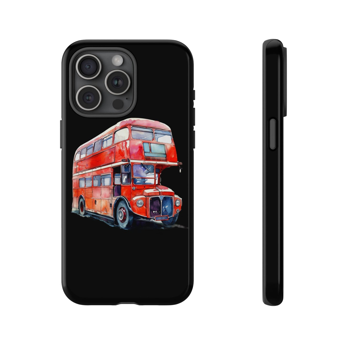 London Bus Phone Case, Tough iPhone Cover, Unique Gift for Travelers, Vintage Style Accessories, Holiday Present Idea