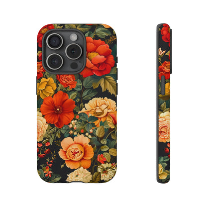 Floral Phone Case, Tough Cases, Decorative Tech Accessories, Gift for Her, Nature Lover Gift, Boho Style Case, Spring Floral Cover