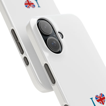 I Love England Slim Phone Case, UK Pride Phone Cover, Gift for Travelers, Smartphone Accessory, England Souvenir Case