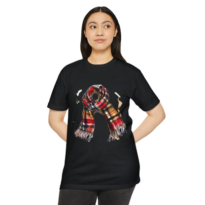 Unisex CVC Jersey T-shirt - Classic British Plaid Scarf Design