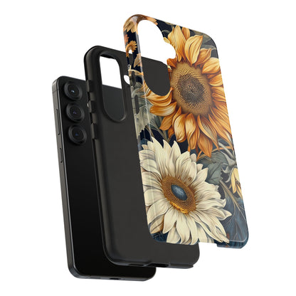 Floral Phone Case for Tough Cases, Sunflower Design, Nature Lover Gift, Birthday Present, Eco-Friendly Accessories, Summer Vibes
