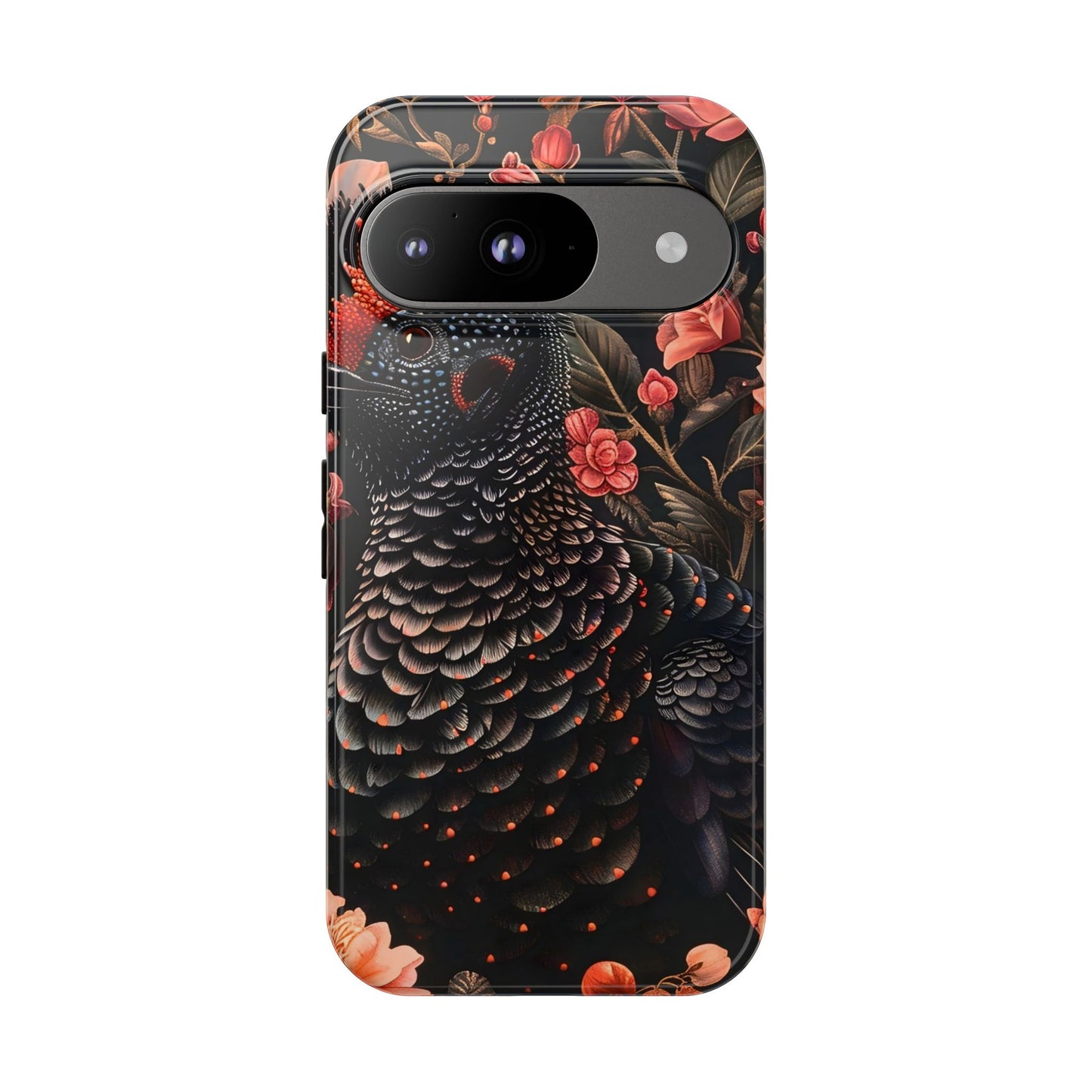 Tough Cases: Floral Design Phone Case, Stylish Protection for Your Phone, Unique Gift for Bird Lovers, Vibrant Floral Art, [...]