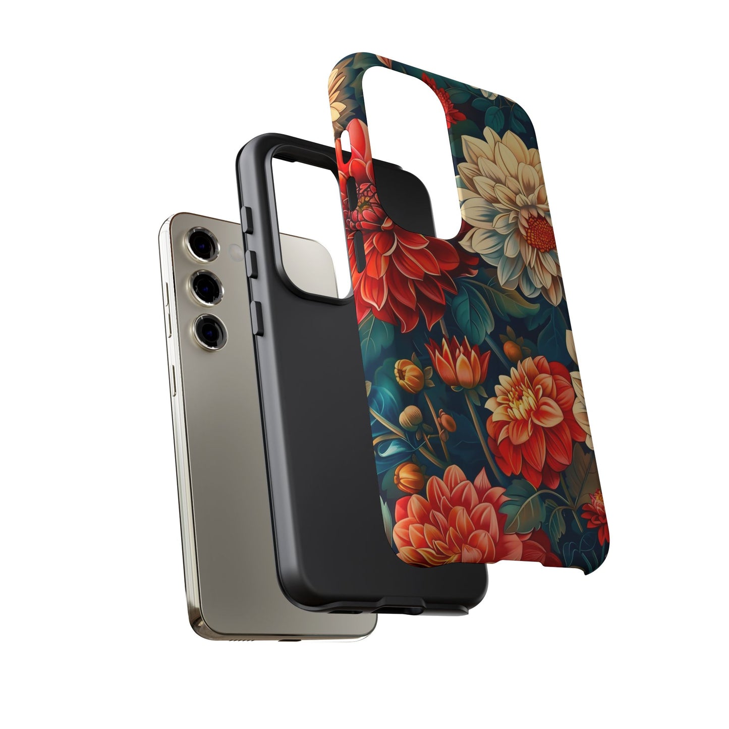 Floral Phone Case - Vibrant Tough Cases, Stylish Floral Cell Phone Cover, Gift for Her, Trendy Phone Accessory, Flower Design
