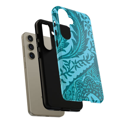 Protective Phone Case with Elegant Teal Design, Tough Cases, Floral Phone Cover, Stylish Smartphone Protection, Gifts for Her, Trendy [...]