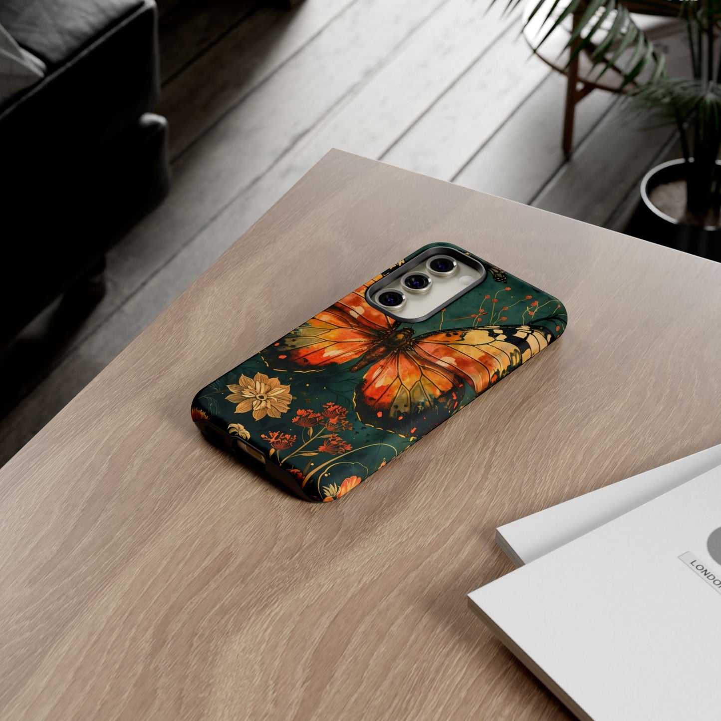 Butterfly Phone Case – Tough Cases for Nature Lovers, Floral Design, Butterfly Art, Unique Gift, Eco-Friendly Protection