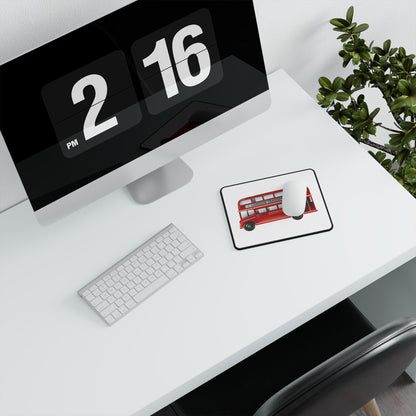 Red London Bus Non-Slip Gaming Mouse Pad, Office Decor, Gaming Accessory, Unique Gift, Holiday Present