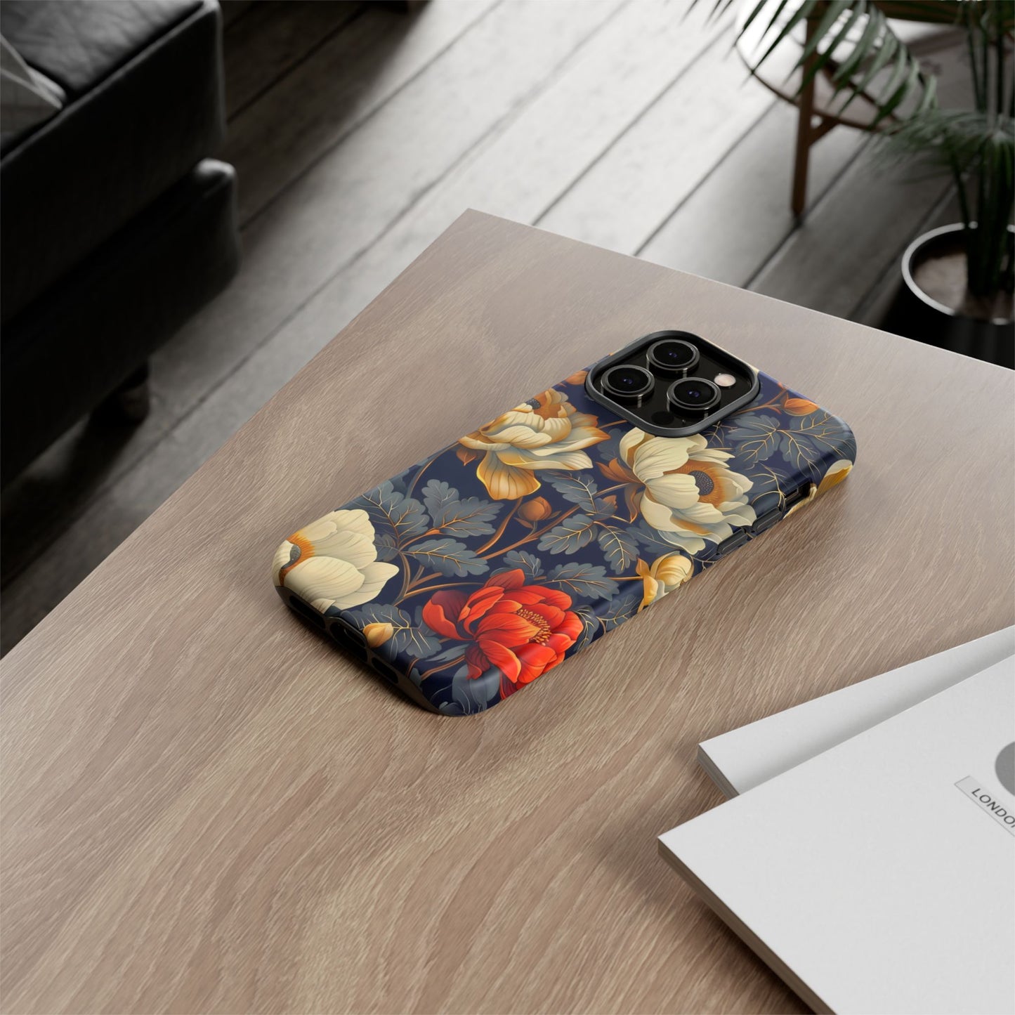 Floral Phone Case - Tough Cases, Stylish Mobile Cover, Flower Design, Holiday Gift, Trendy Accessory, Eco-Friendly Case