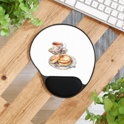 Tea Time Mouse Pad With Wrist Rest