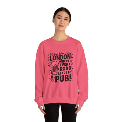 Unisex Heavy Blend™ Crewneck Sweatshirt - London's Pub Leading Roads