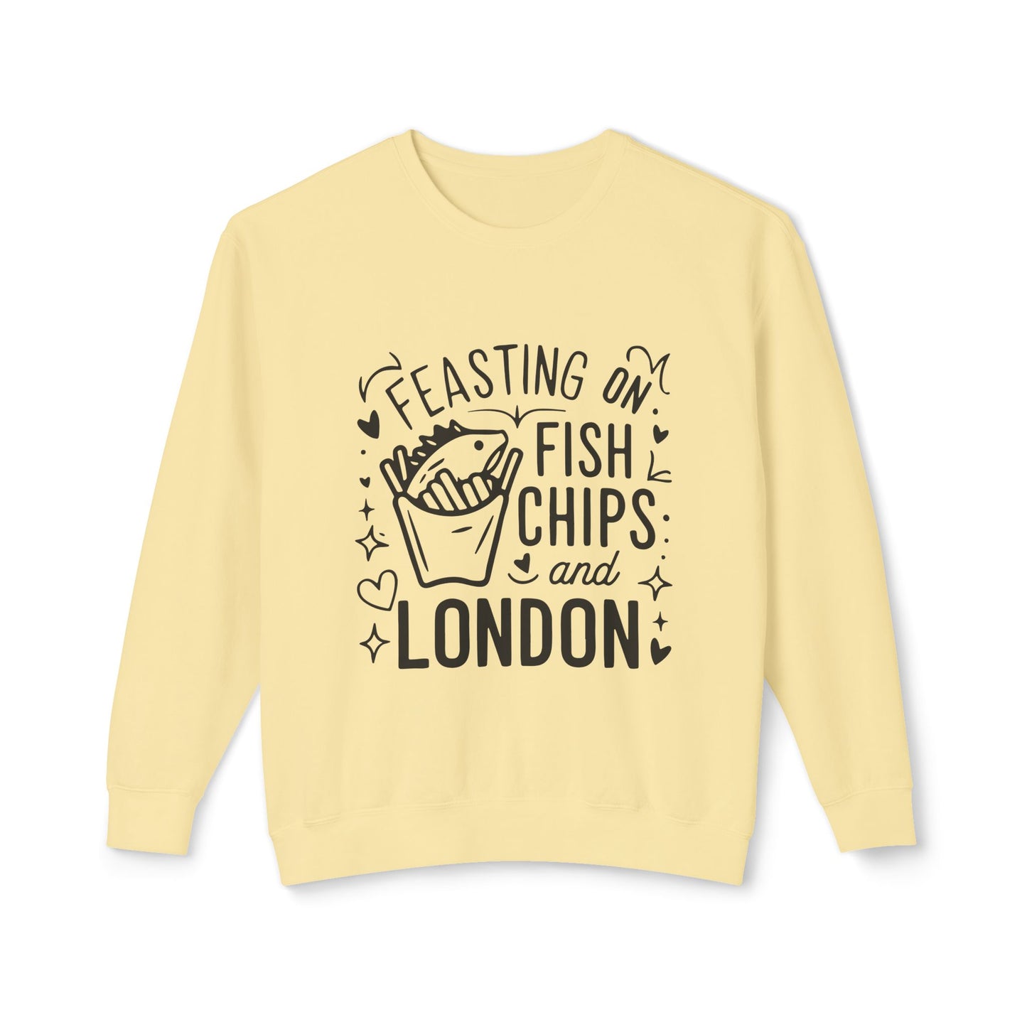 Unisex Lightweight Crewneck Sweatshirt - Fish Chips and London