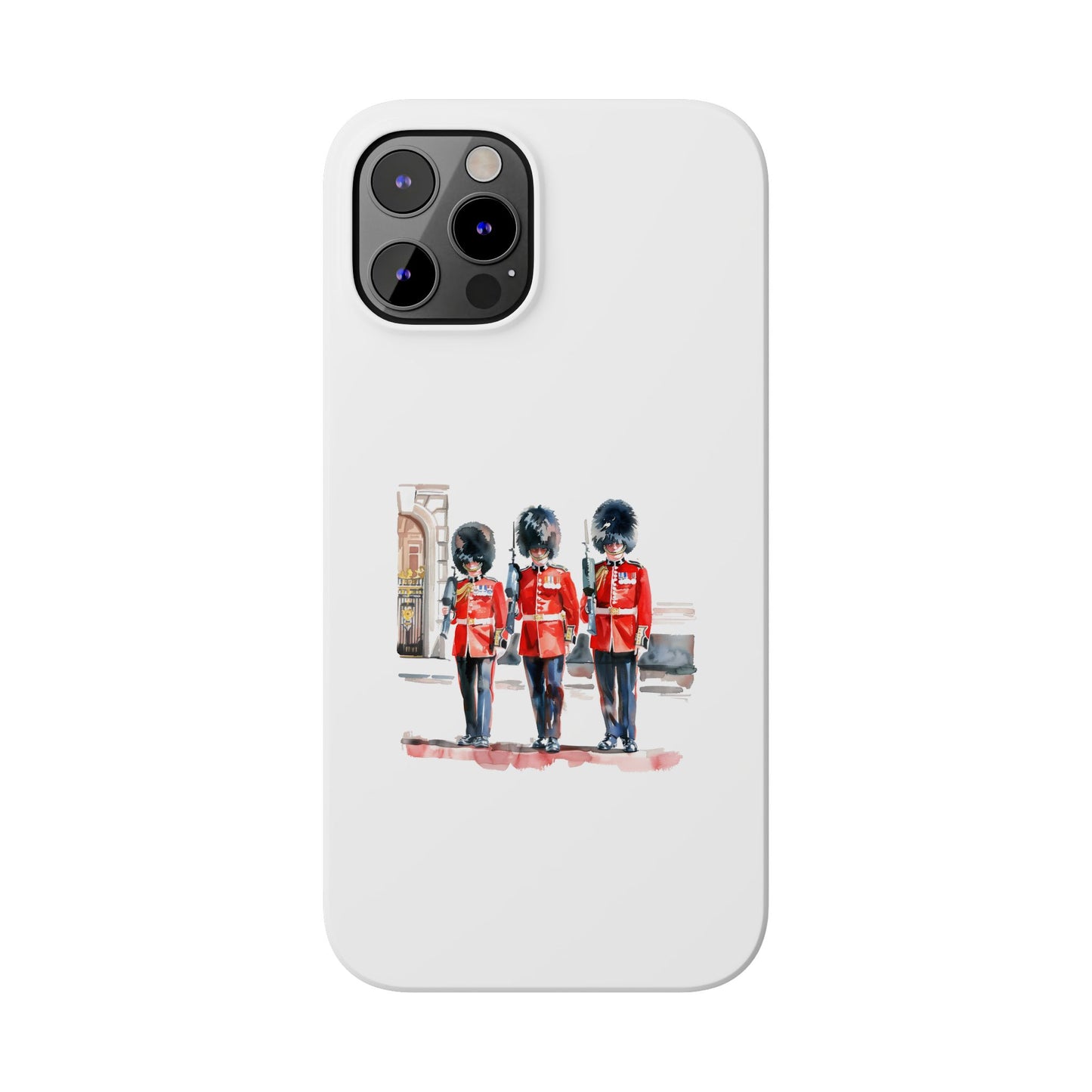 Slim Phone Case with Iconic British Guard Design - Perfect for Travel, Unique Gift, Cell Phone Accessory, Trendy Cover, London Souvenir