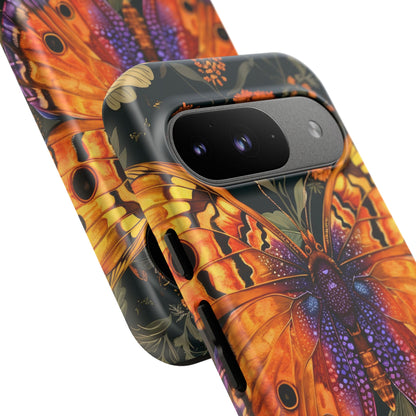 Butterfly Phone Case, Tough Cases for Nature Lovers, Vibrant Floral Design, Gift for Her, Cute Phone Accessories, Butterfly Artwork