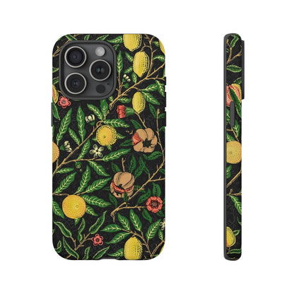 Tough Cases Phone Case, Floral Phone Cover, Tough Phone Protection, Gift for Plant Lovers, Black Background, Eco-Friendly Design